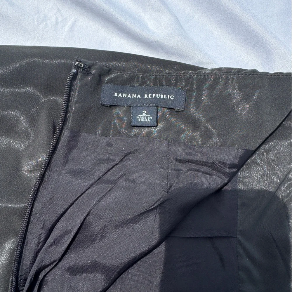 (2) BANANA REPUBLIC Shimmery, Midnight Black, Pencil Skirt